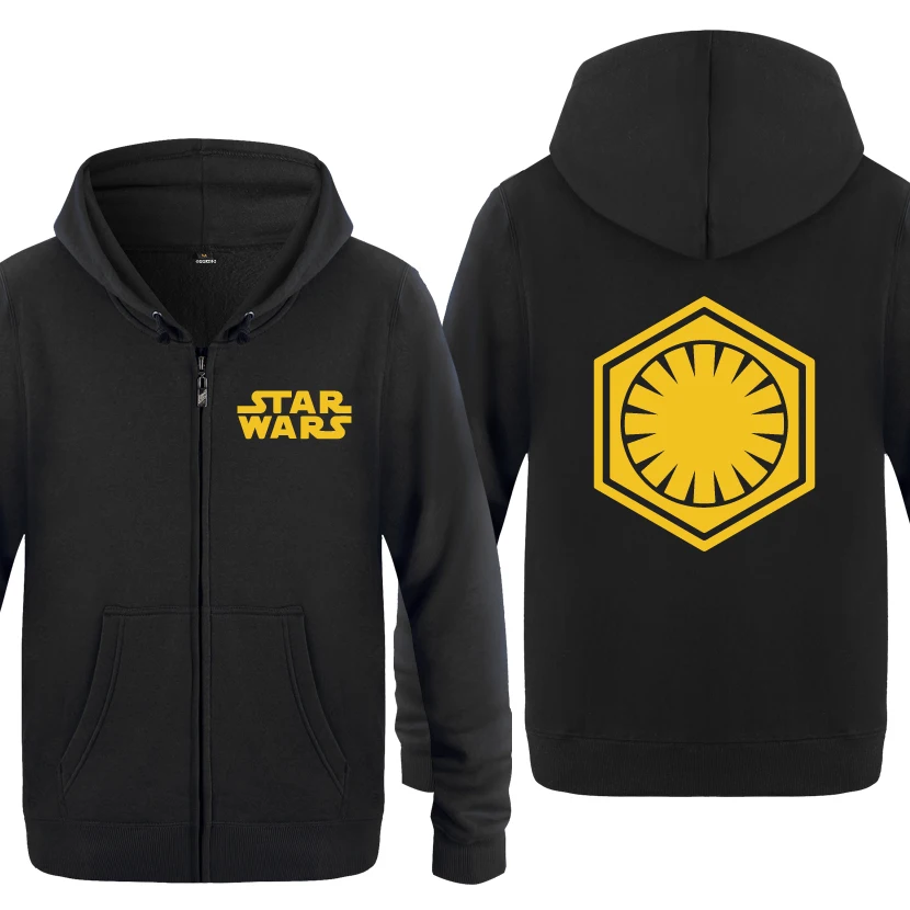The Force Awakens первый заказ Insignia-Star Wars толстовки мужские мужская молния с капюшоном флисовые толстовки кардиганы - Цвет: HEY HUAT