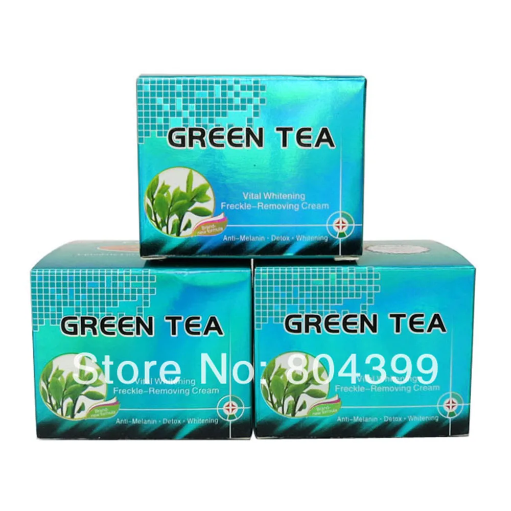 

6 pcs/lot Green Tea whitening cream skin care anti freckle face cream