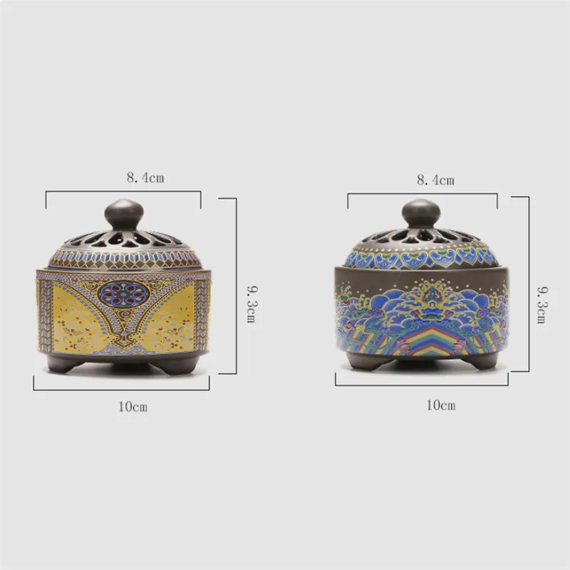 Керамическая Cloisonne курильница креативный эмалированный аромаспираль держатель курильница печь для ароматерапии использование в Teaho использование украшения дома