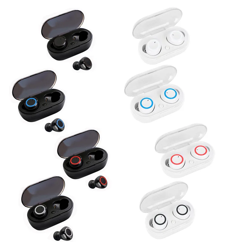Y50 TWS Bluetooth-compatible Earphone Wireless Headphone Stereo Headset Sport Earbuds Microphone With Charging Box For Smart | Электроника