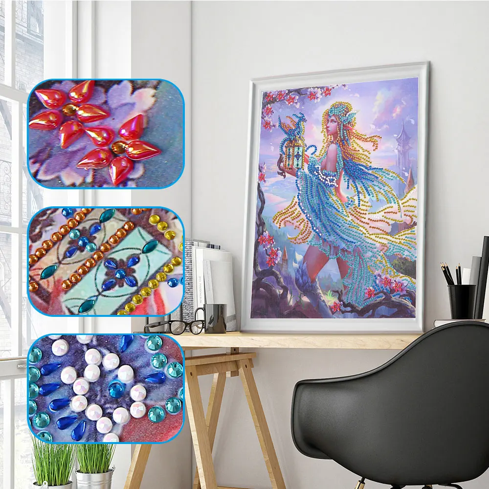 Goddess DIY Diamond Painting Special Shaped Cross Stitch With Picture Resin Round mosaic Needlework Embroidery | Дом и сад
