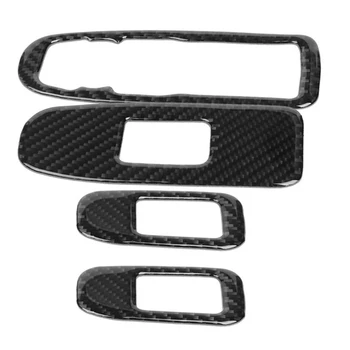 

Carbon Fibre Car Door Armrest Window Glass Lift Switch Button Frame Cover Trim Accessories for Cadillac XT5 2016-2019