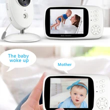 Baby Monitor Wireless da 3.5 pollici Baby Baby Baby a colori ad alta risoluzione con telecamera Mic monitoraggio della temperatura di visione notturna a 2 vie