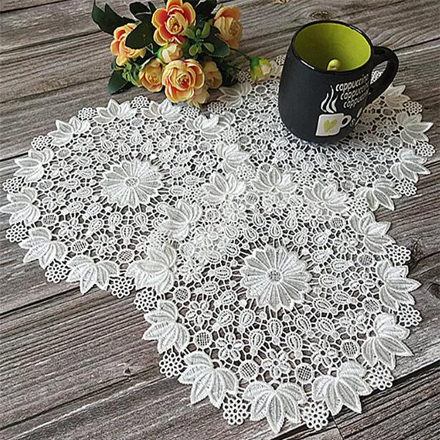 New Lace Round White Embroidery Table Place Mat: A Perfect Wedding Pad