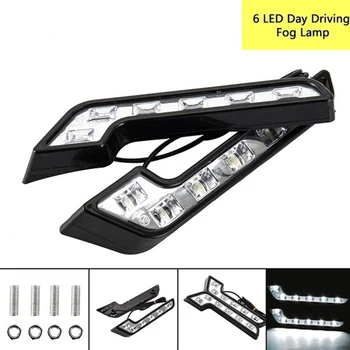 

2pcs L Shape Daytime Running Lamp Driving COB Car 12 V Fog Universal 6LED