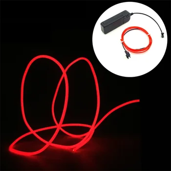 

7 Colors Light String Car Decoration Cold Light Strip DIY Luminous Clothing Light Shoes Home Decoration Lamps String 1M