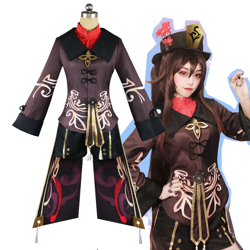 

Game Genshin Impact Hutao Cosplay Costume Uniform Game Hu Tao Halloween Carnival Clothes For Women Full Set