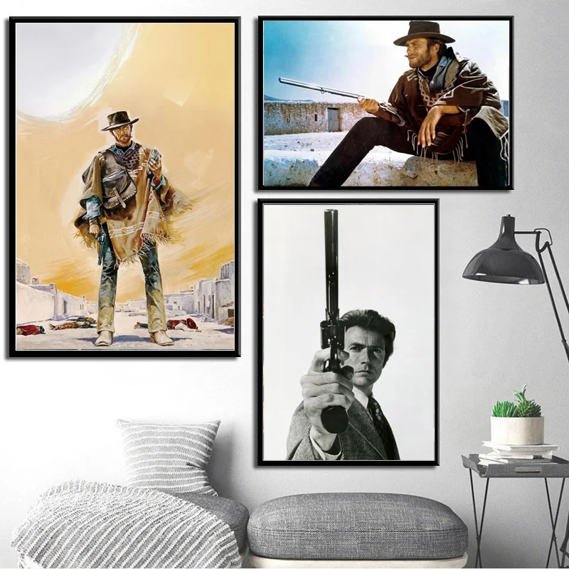 Клинт пригоршню долларов фильм художественный постер Картина Настенная