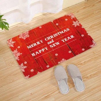 

Christmas Santa Claus Kitchen Living Room Bathroom Carpet Anti-slip Mat 40*60cm Outdoor Carpet Christmas Decoration For Home