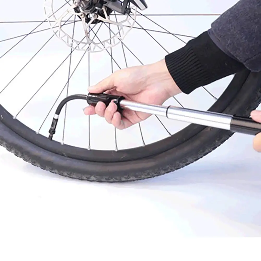 Mini Portable Bicycle Pump Bicycle Accessory Aluminum Alloy Tire Air Inflator Pump for Mountain Bike Bicycle Basketball Football