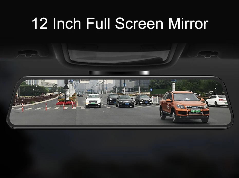12 дюймов Android 8,1 Автомобильный видеорегистратор Камера gps Bluetooth навигация FHD зеркало заднего вида с камерой DVR рекордер 4G Wifi ADAS Dash Cam