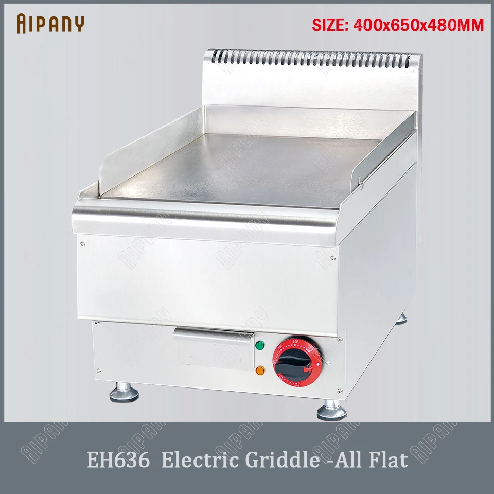 

EH636 commercial electric flat top griddle stainless steel hot plate thermostatic teppanyaki BBQ panini maker grilling machine