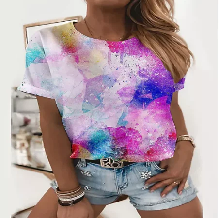 3D Sunflower Women's floral print T-shirts, round neck T-shirts and Floral print, women's T-shirts 3D Sunflower Women's floral print T-shirts, round neck T-shirts and Floral print, women's T-shirts