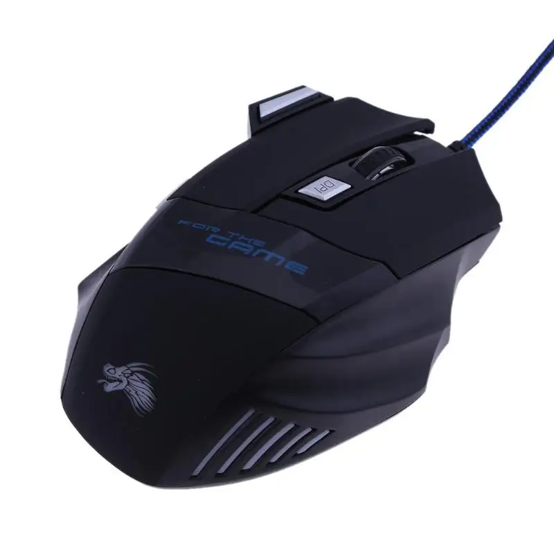 Модная классическая 5500 dpi светодиодный оптическая геймерская мышь Проводная игровая мышь USB 7 кнопок геймерские Компьютерные Мыши для ноутбуков