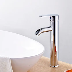 Bathroom Tap Stainless Steel Hot And Cold Water Basin Faucet Bathroom Basin Faucet Silvery Handle Mixer Water Taps High Quality