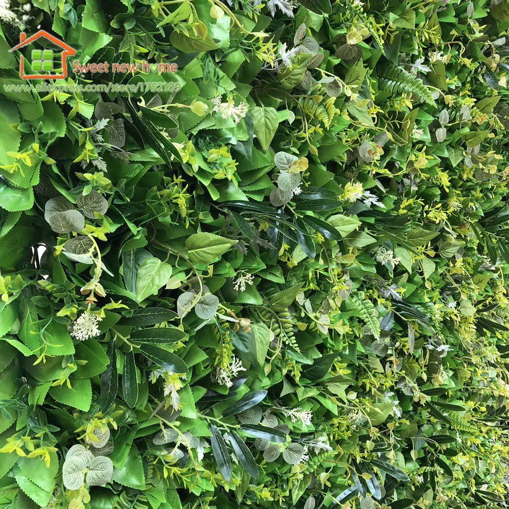3D искусственный цветок стены свадебный фон зеленые листья и трава газон столб поддельные цветок бегун плиты дорога свинец дома