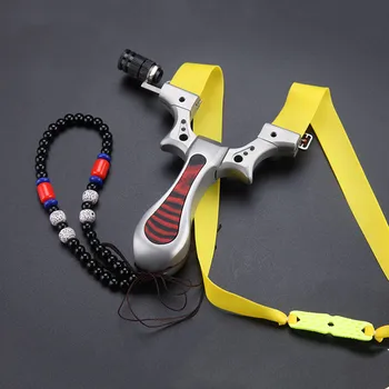 

New powerful slingshot for hunting stainless steel and flat rubber band outdoor shooting game sports slingshot shooting