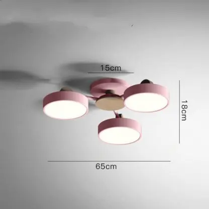 Pink Three head Lustra lampa современный блеск железные потолочные светильники простая гостиная спальня потолочные светильники деревянный кронштейн Декор светодиодный - Цвет корпуса: Pink Three head