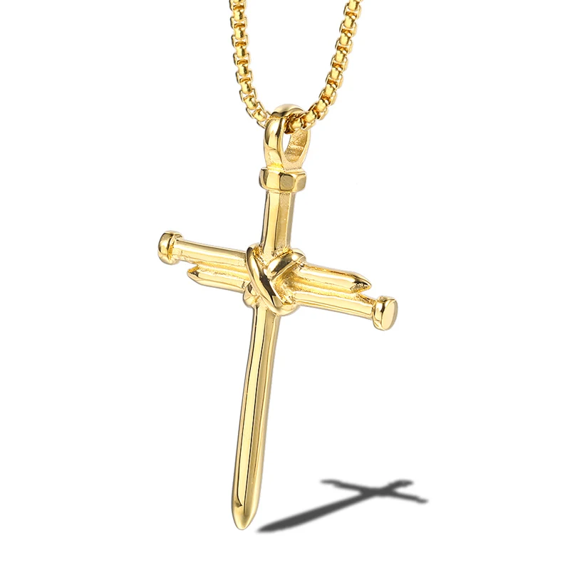 RIR модное железное ожерелье с подвеской в форме Креста из нержавеющей стали