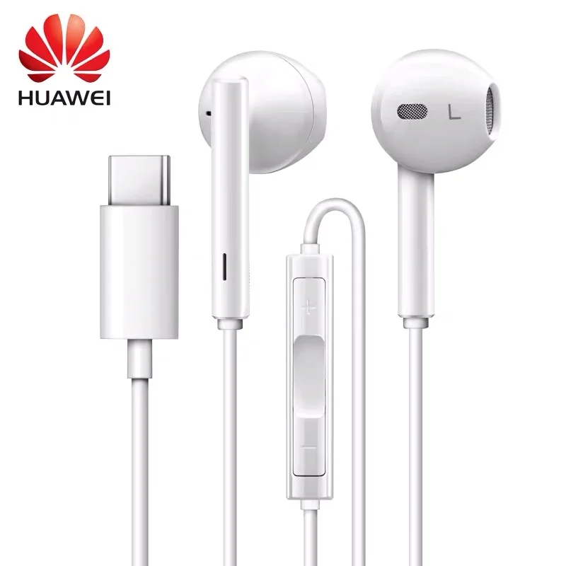 White Оригинальные наушники huawei CM33 usb type-C в ухо Hearphone гарнитура микрофон громкость для huawei mate 10Pro 20 X RS P20 30 Note 10 - Цвет: White