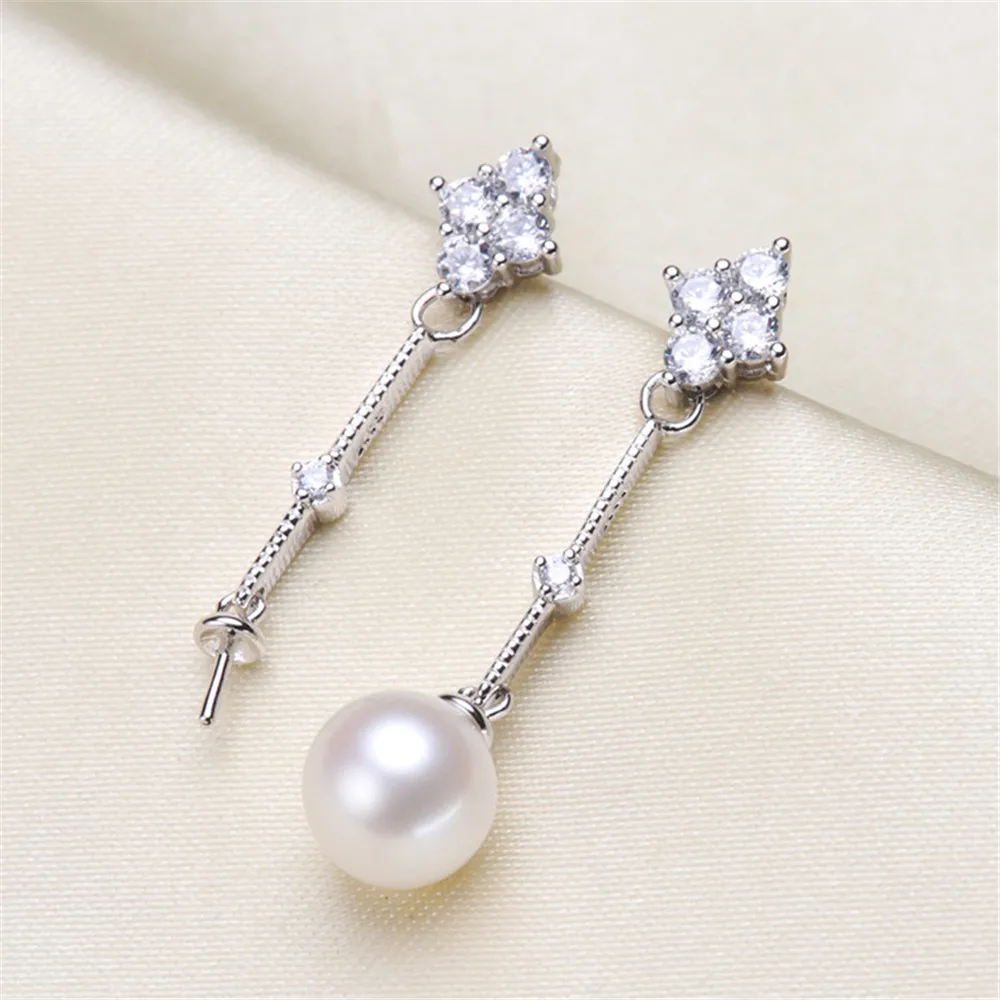 Pearl Earrings Mountings Fashionable Findings Settings Jewelry Parts Fittings Drop Accessories | Украшения и аксессуары