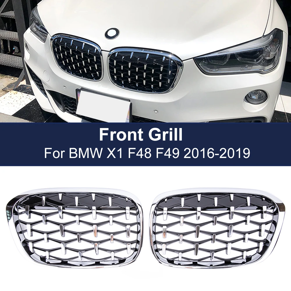 Car Front Bumper Grill Diamond Racing Grille Meteor Style For BMW