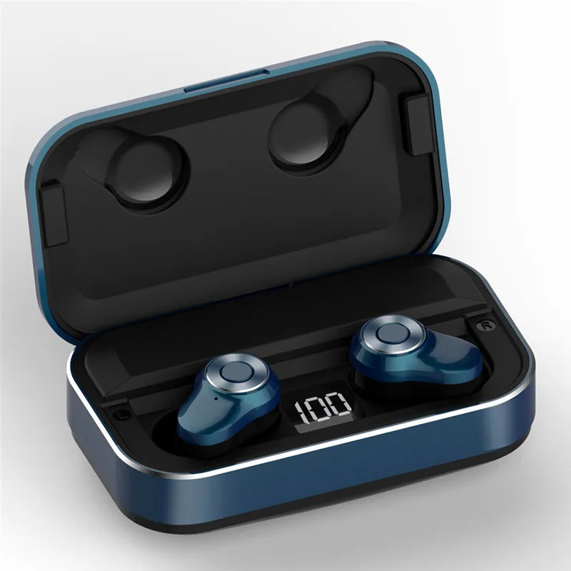 

2020 New Style TWS Wireless Earphones Bluetooth 5.0 Large Capacity Battery Intelligent LED Screen Headset earphone bluetooth