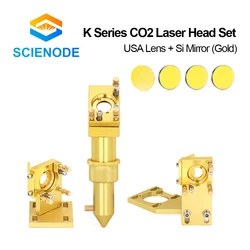 Scienode K Serie Blue Golden CO2 Laser Head Set with Focus Lens Reflect Mirror for 2030 4060 K40 Laser Engraving Cutting Machine