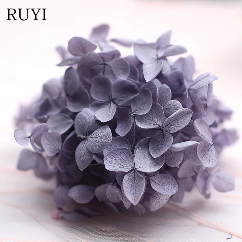 RUYI, 3 г/лот, высококачественные натуральные свежие консервированные цветы, сушеные цветы гортензии, головка для DIY, настоящие цветы вечной жизни, материал