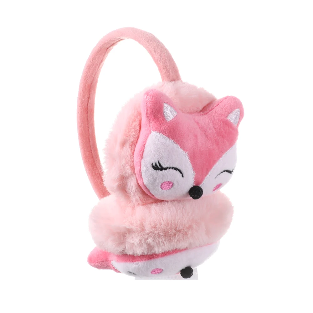 New Women Cute Rabbit Warm Earmuffs Girls Cartoon Thicken Cotton Warmth Ear Muffs Autumn Winter Ear Protection Earmuffs - Цвет: 2-deep pink