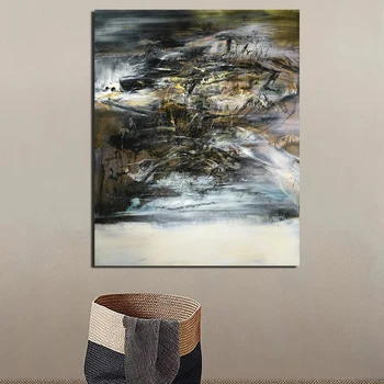 

Nordic Poster Zao Wou Ki Classic Canvas Painting Prints Living Room Home Decoration Artwork Modern Wall Art Oil Painting Posters