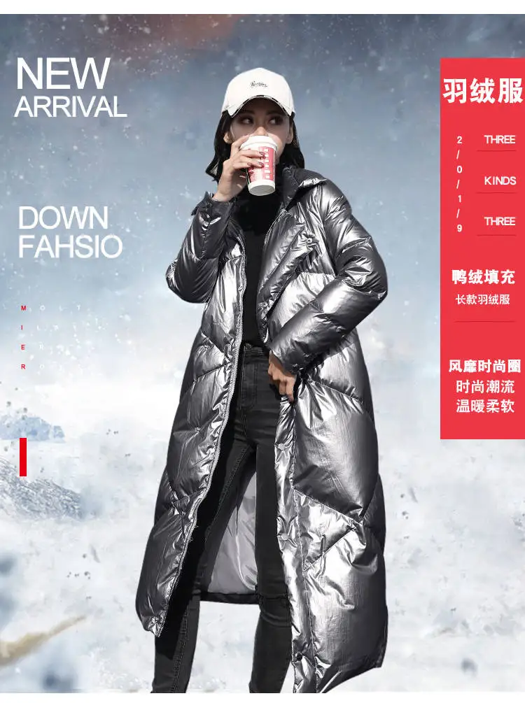 Heydress однотонное женское модное плотное длинное пуховое пальто для девушек с отложным воротником, Женская Повседневная Верхняя одежда, теплый пуховик