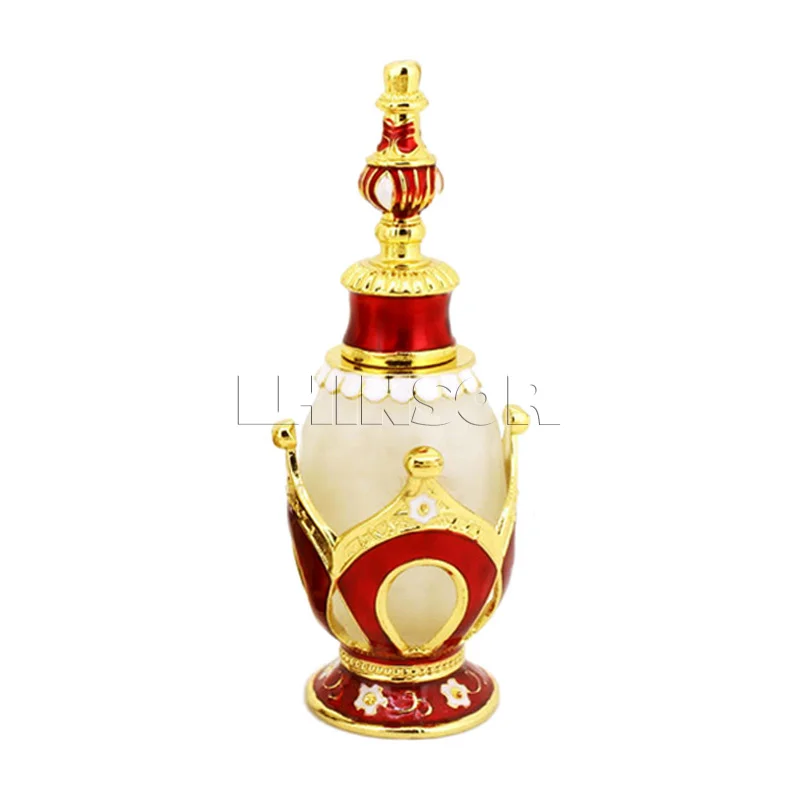 15ml Arabic Style Antiqued Alloy Metal Perfume Bottle Royal Essential Oils Bottles with Dropper Middle East 4