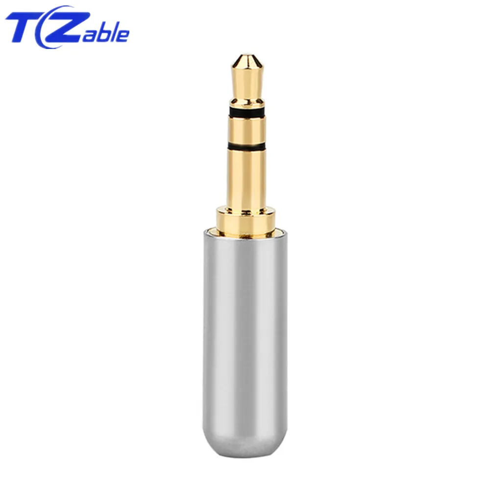 3.5mm 3 pole Silver 50 шт. 3,5 мм разъем для наушников 3/4 полюсов Позолоченный разъем для наушников кабель для ремонта припоя адаптер Jack мужской аудио 3,5 стерео - Цвет: 3.5mm 3 pole Silver