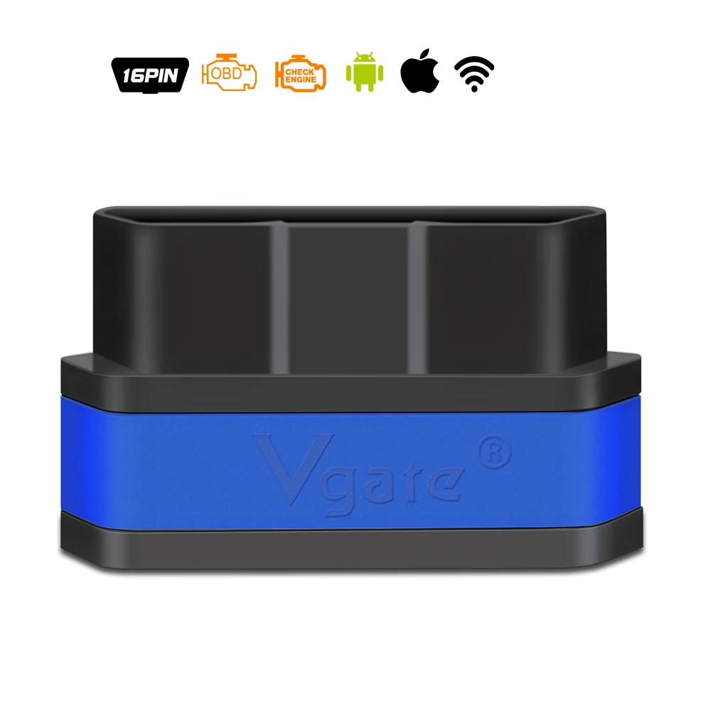 Vgate iCar2 ELM327 obd2 Bluetooth сканер elm 327 V2.1 obd 2 wifi icar 2 автоматический диагностический сканер для android/PC/IOS - Цвет: Blue Wifi