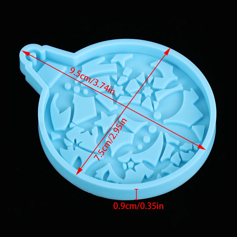 Christmas Ball Silicone Mould Keychain Pendant Epoxy Resin Crafts Silicone Mold Candy Chocolate Xmas Jewelry Pendant Making Mold silicone mold