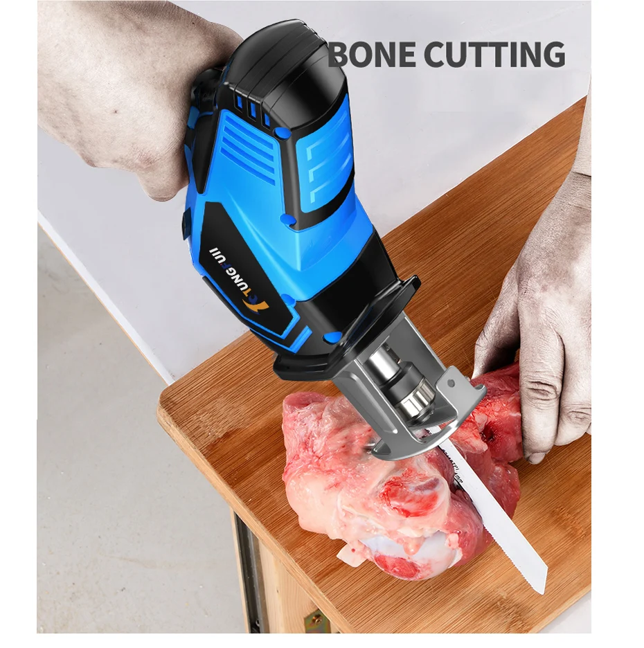 Lithium Battery Portable Reciprocating Saw Powerful Wood Cutting Saw Electric Wood/ Metal Saws With Sharp Blade Woodworking