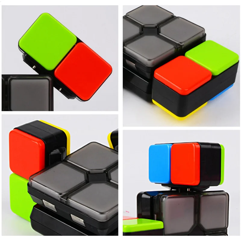 Hot Sale 1 Pcs Magic Cubes Puzzle Toy Flip Slide 4 Game Modes Education Music with Light