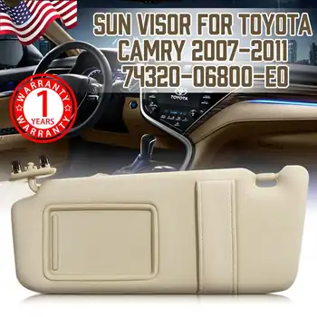 

1PCS New Front Left Driver Side Sun Visor Without Sunroof With A Make-Up Mirror for Toyota Camry 2007 2008 2009 2010 2011
