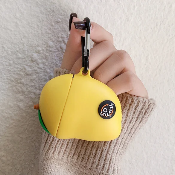 Мультяшное симпатичное манго для airpods pro Чехол беспроводной Bluetooth для apple airpods 1/2 силиконовый чехол для airpods Fundas capa - Цвет: For airpods pro