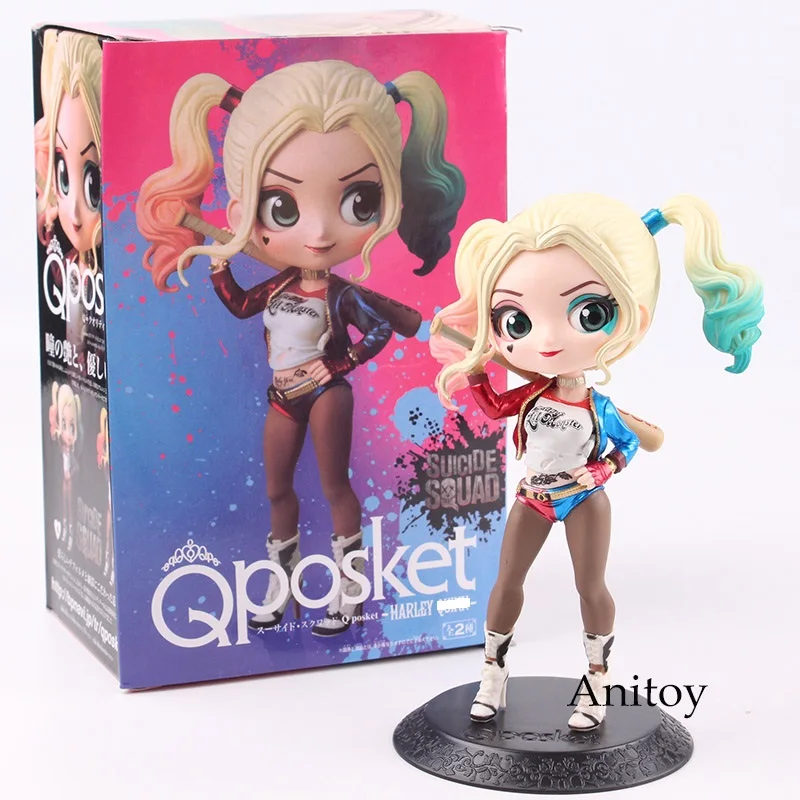Q Posket кукла принцессы Аврора Алиса Анна Эльза чудо-женщина Харли кукла ПВХ QPosket персонажи Фигурки девушки игрушки подарки - Цвет: Harley Boxed