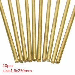 Baguettes de soudure en laiton, 10 pièces, 1.6mm de diamètre et 250mm de longueur pour brasage, outils de réparation 