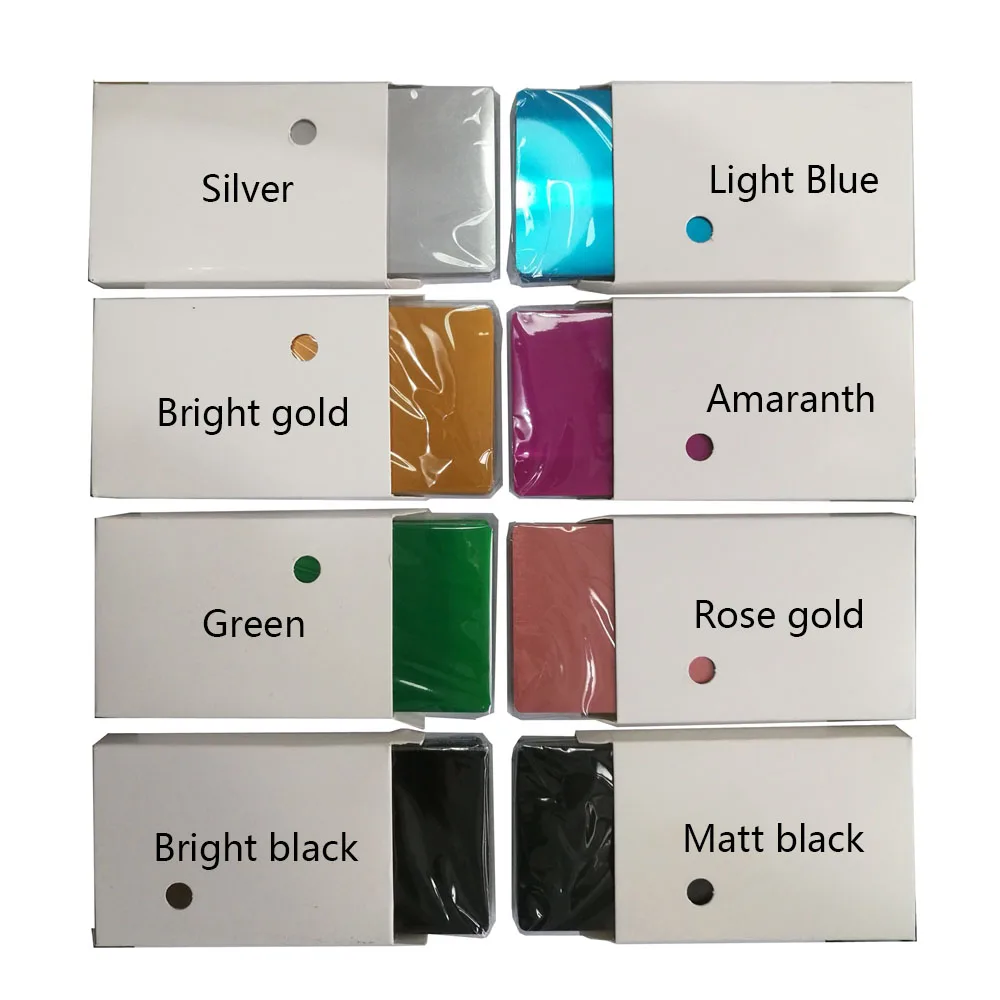 0 22mm Thickness 50pcs Set 85x54mm 10 Colors Laser Marking Engraved 