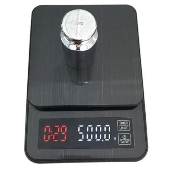 

Mini digital LCD electronic drip coffee scale with timer 3 kg 5 kg 0.1 g digital weight coffee drip home Libra timer