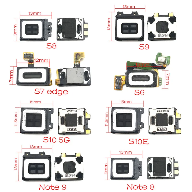 Шлейф динамика шт Динамик звуковой приемник с гибким кабелем для samsung Galaxy S10 S10e S9 S8 плюс S7 S6 Edge Note 8 9 S5 S4 мини