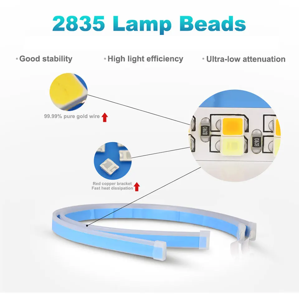 NLpearl 2X30/45/60 см комплект для освещения автомобиля на очень тонком каблуке светодиодные дневные ходовые огни дневного света Гибкие Автомобильные светодиодные направляющая полоска переднего бампера сигнальные желтый