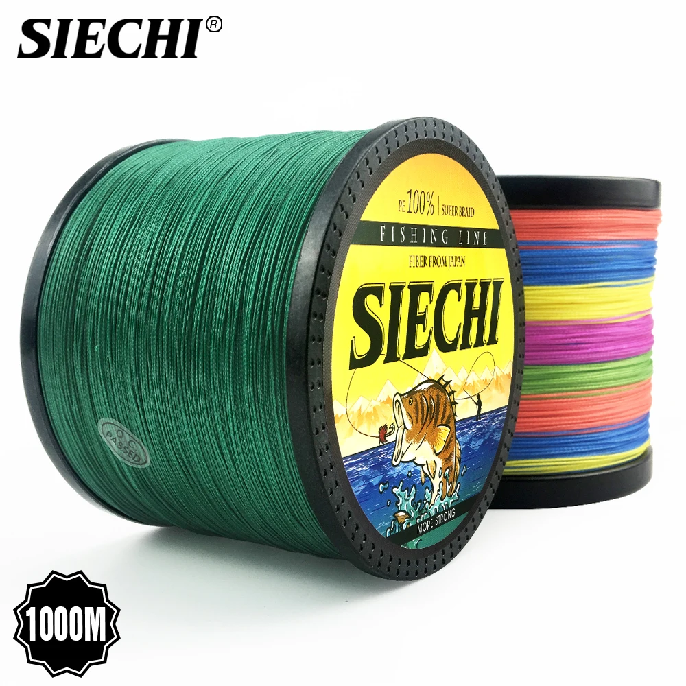SIECHI сверхмощная рыболовная леска 1000 м 8 нитей мультифиламентная плетений прочная