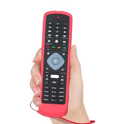 Protective Silicone TV Remote Control Protector Case Cover for PHILIPS TV with NETFLIX HOF16H303GPD24 Remote Protective Silicone TV Remote Control Protector Case Cover for PHILIPS TV with NETFLIX HOF16H303GPD24 Remote