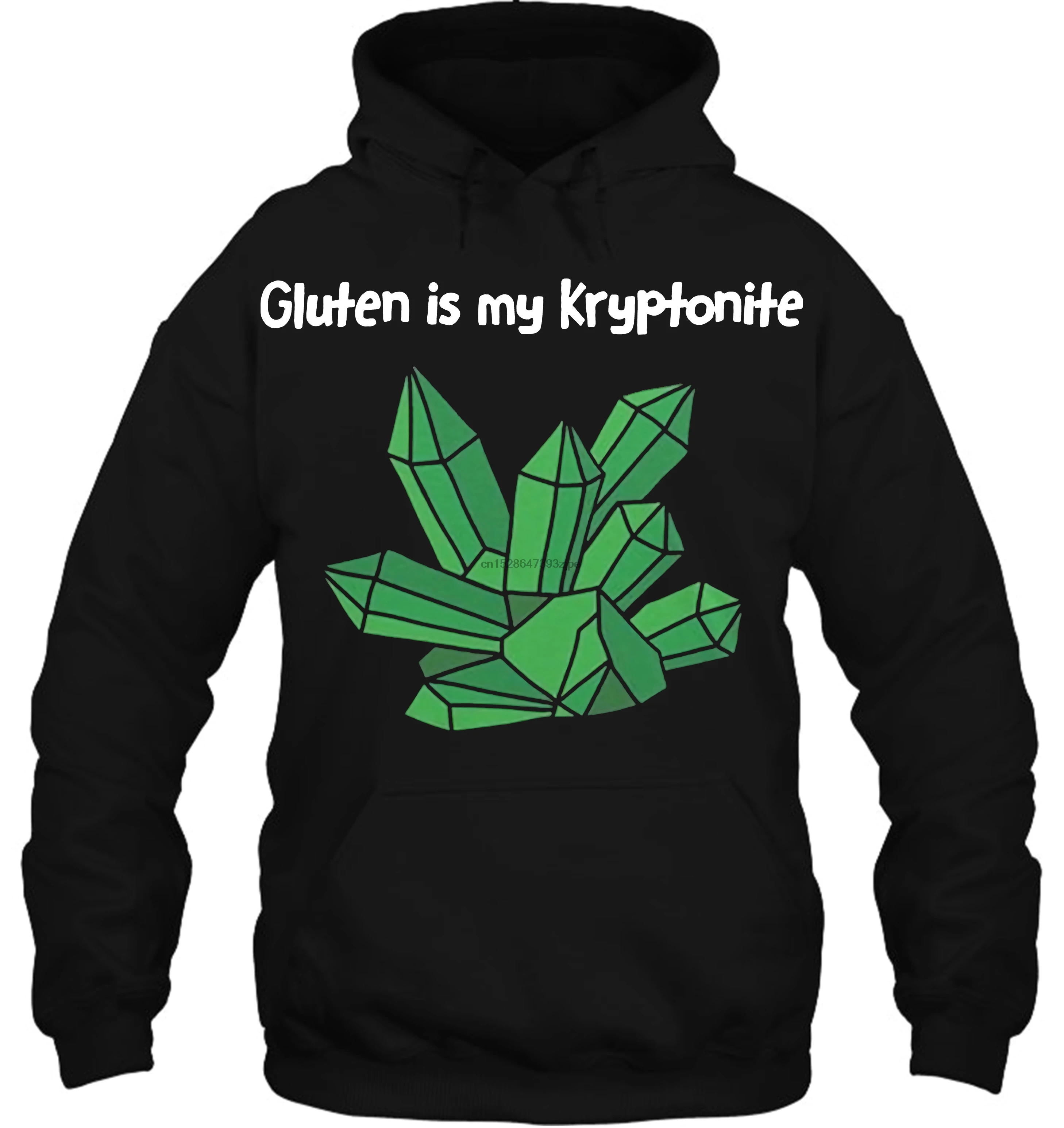 Men Hoodie LEQEMAO Gluten Is My Kryptonite Black Adult Women Streetwear |