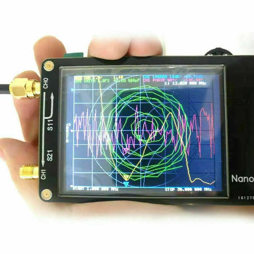 NanoVNA VNA 2 8 дюймов ЖК HF VHF UHF УФ векторный сетевой анализатор 50 кГц 900 МГц антенный